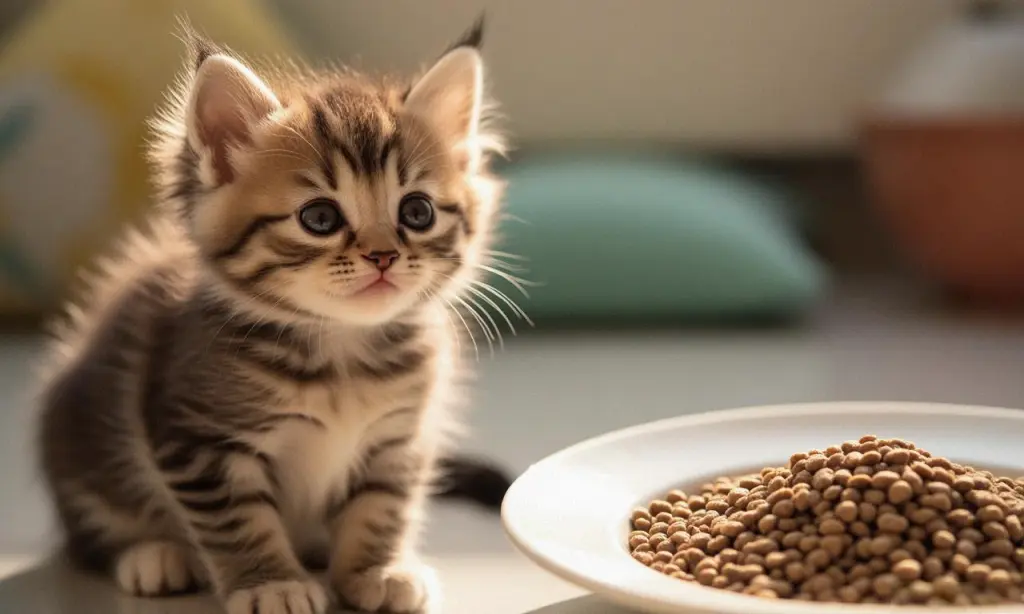 healthy cat feeding