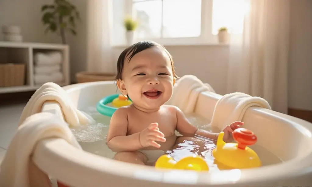 signs baby outgrown bathtub