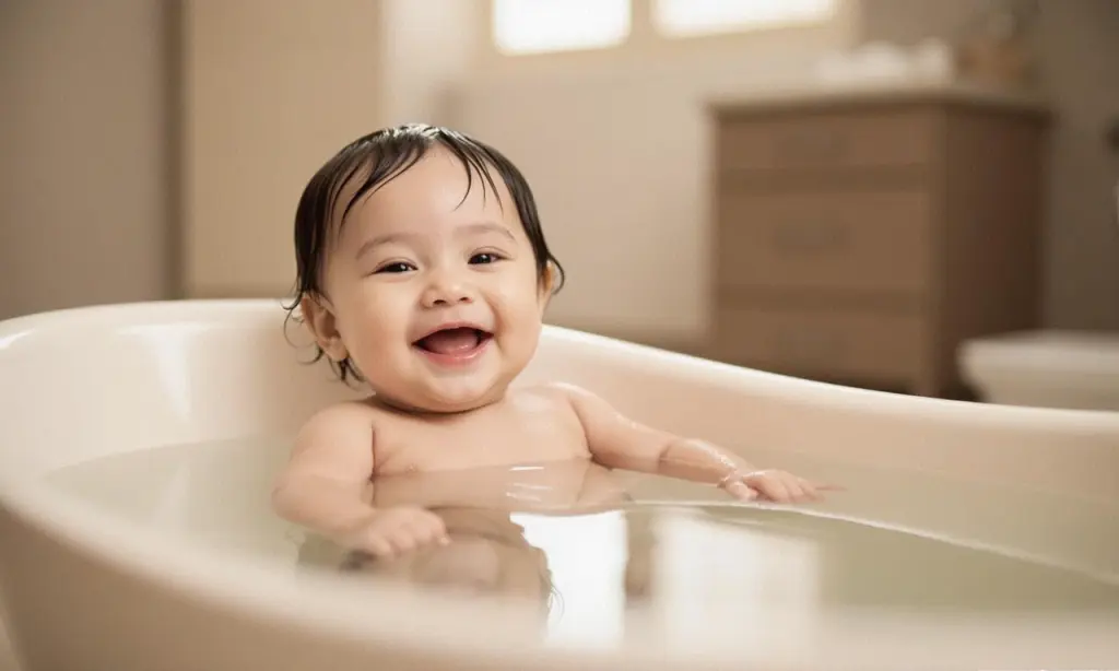 clean and maintain baby bathtub